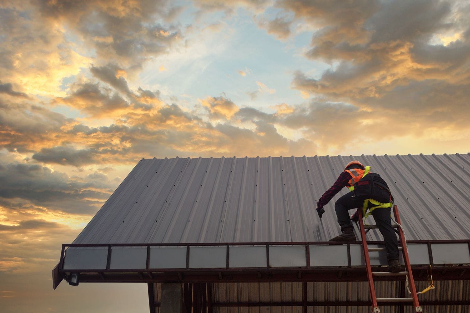 Commercial metal roof installation by CountryLand Roofing, Nashville, TN
