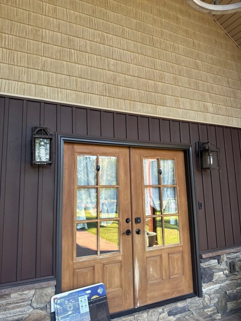Board-and-batten siding in Camden