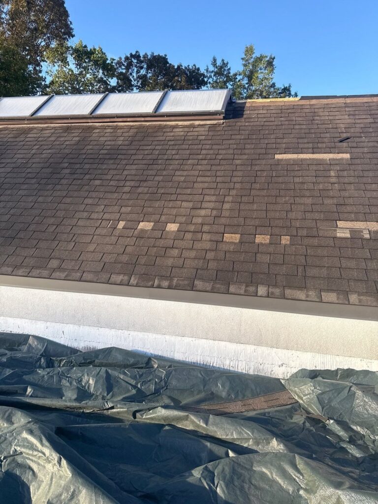 New shingle roof on a mausoleum in Dickson