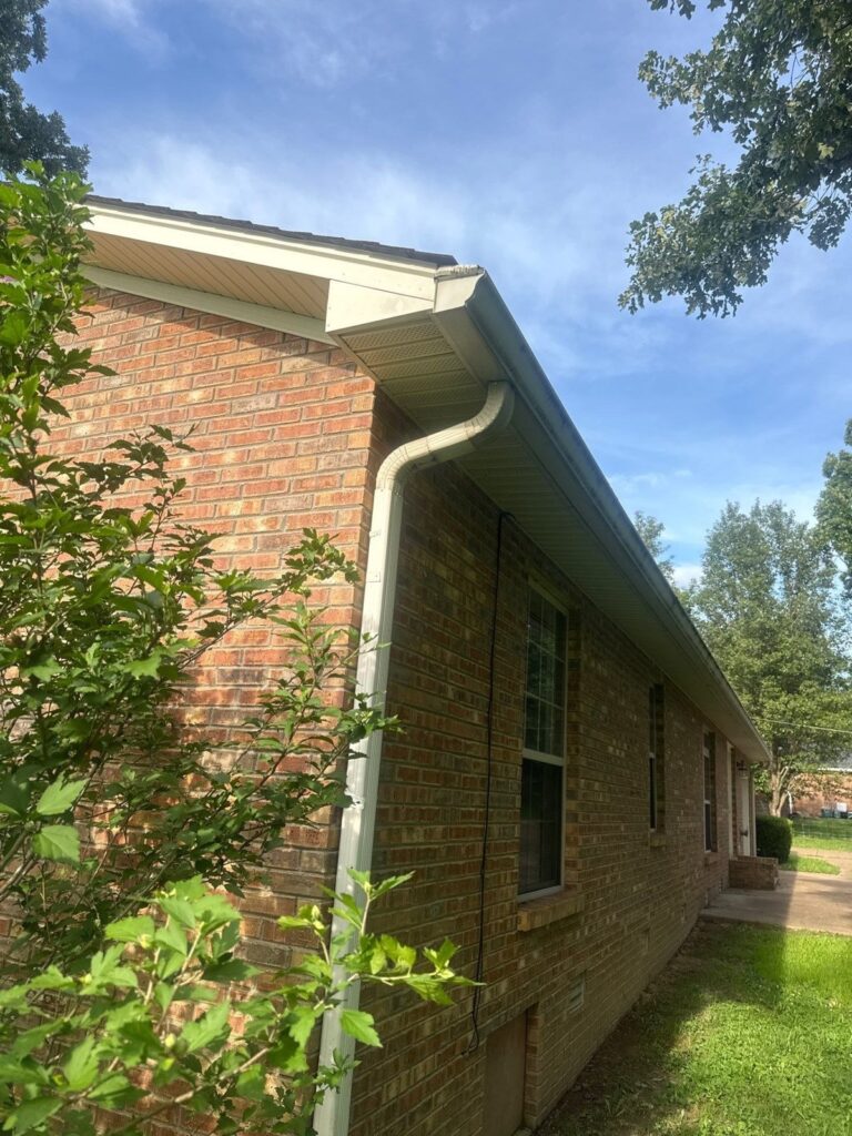 Gutters on a brick home in New Johnsonville