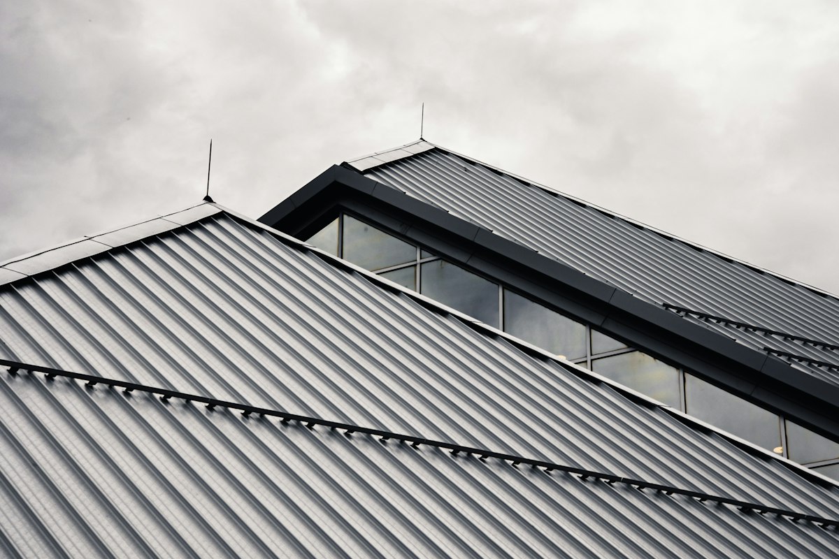 Standing seam metal roof on a commercial building, Dickson, TN